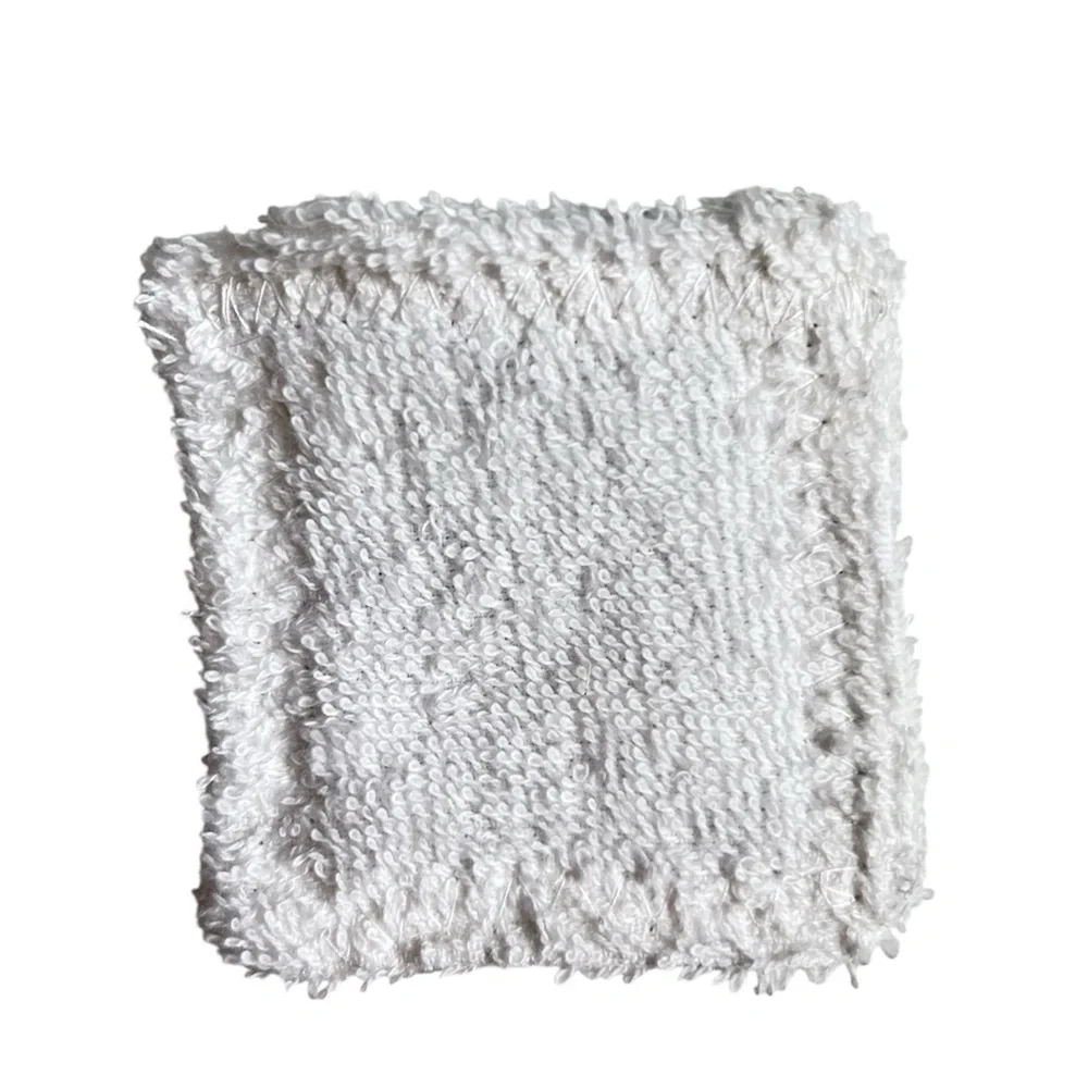 Hand Crafted Reusable Facial Makeup Wipes Floral Terry Cloth Cotton Lot of Seven